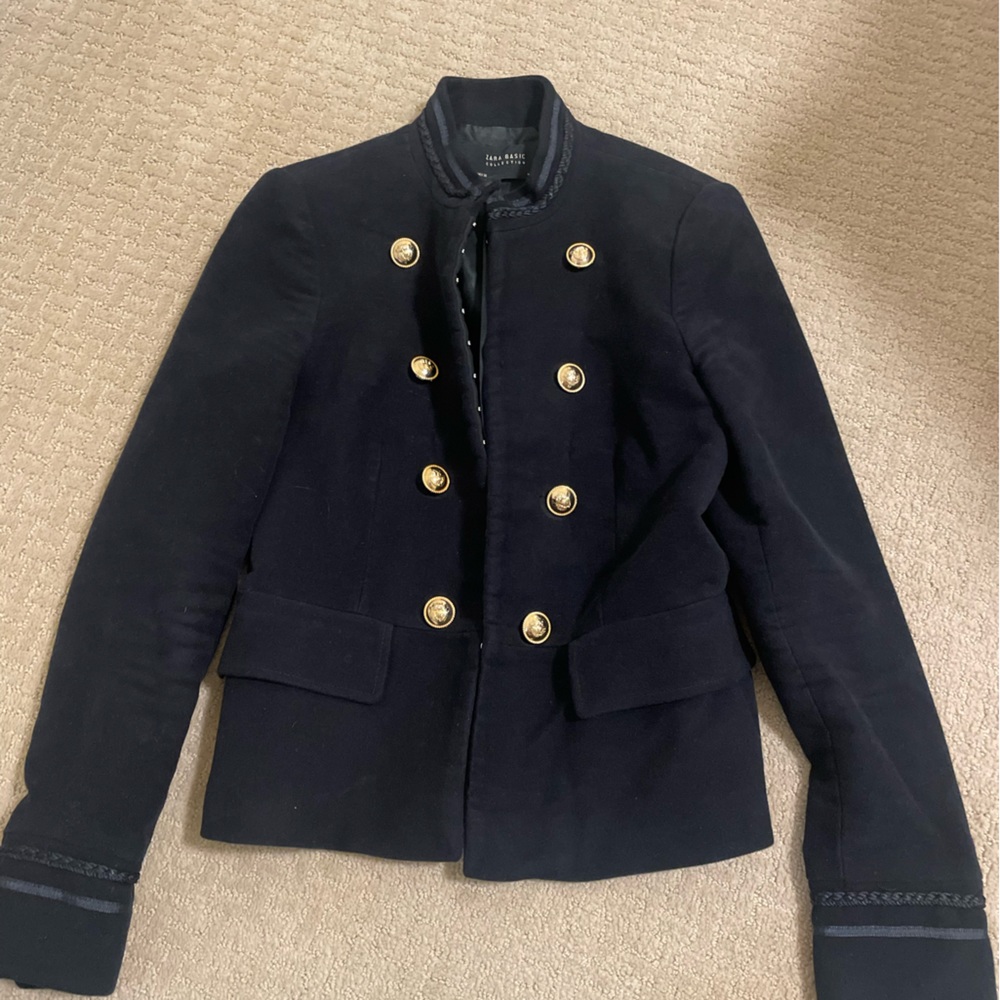 Zara black suede jacket size S